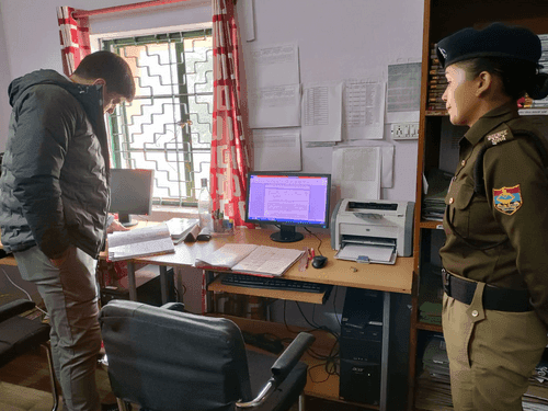Surprise inspection done by Superintendent of Police Chamoli sir