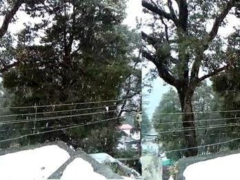 Snowfall again in Nainital