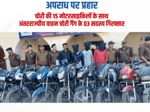Police arrested 03 members of the theft gang