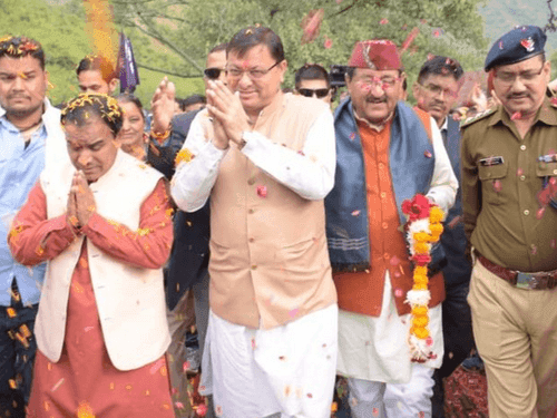 CM Dhami performed Bhoomi Pujan of Nursing College in Kothgi, Rudraprayag
