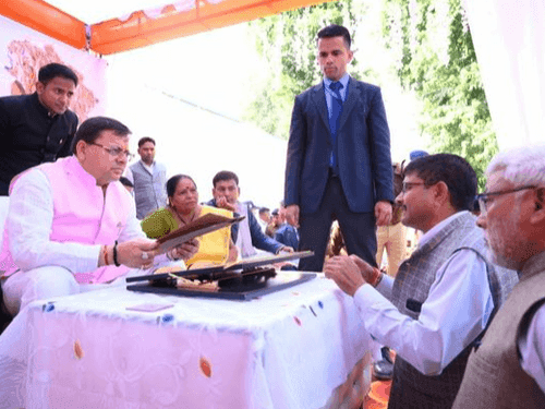 CM Dhami participated in the public dialogue program
