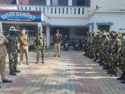 Haridwar Police continues flag march with Paramilitary Force