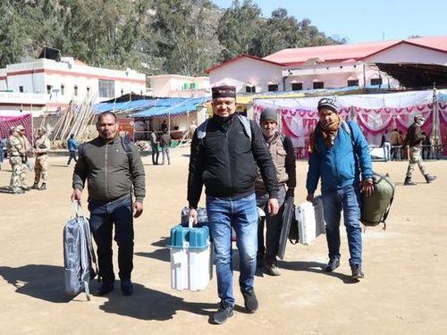 Polling parties left