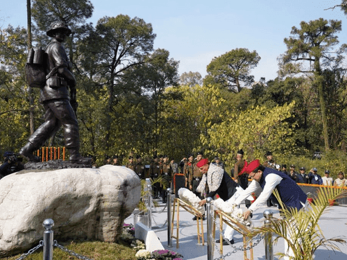 Union Defense Minister Rajnath Singh and CM Dhami inaugurated Shaurya Sthal