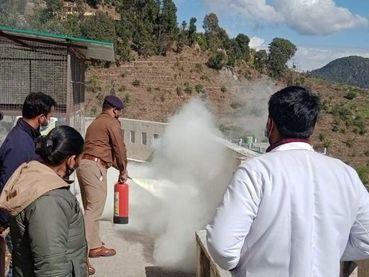 Inspection of the risk of fire by the Superintendent of Police in District Bageshwar