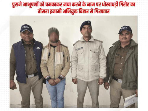 Accused arrested of cheating in the name of polishing old jewelery