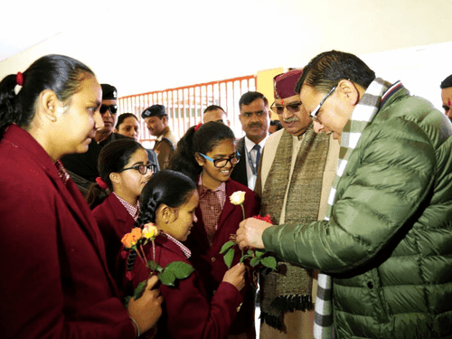 CM Dhami listened to PM Modi's 'Mann Ki Baat' with the children