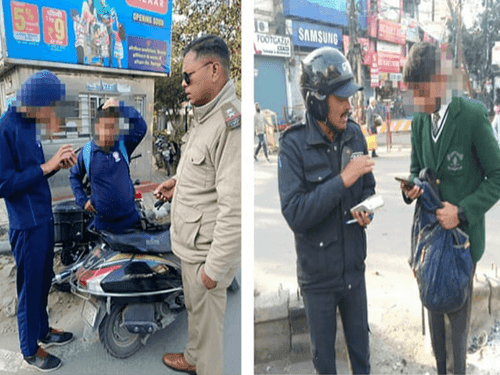 Action taken by the police on the driving of minor students