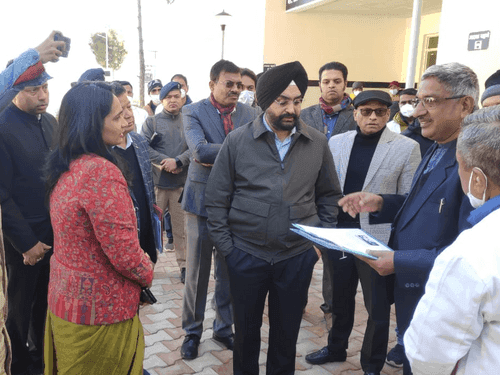 Chief Secretary Dr. S.S. Sandhu did ground inspection of Naini Saini Airport