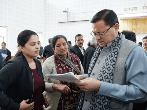 CM Dhami participated in the public meeting program
