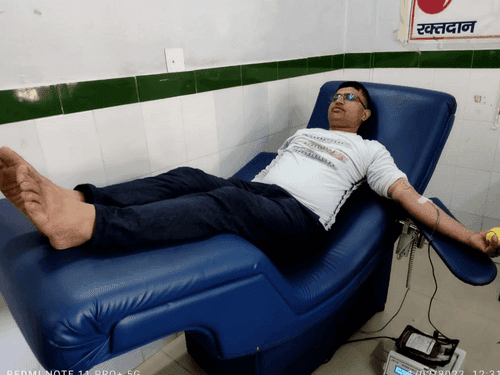 Policeman donated blood identified humanity