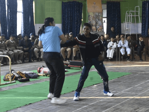 Three-day self-defense techniques training given to women and girls