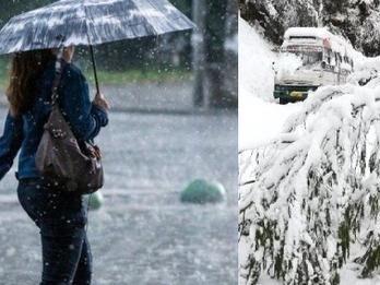 Meteorological Department issued rain and snowfall alert