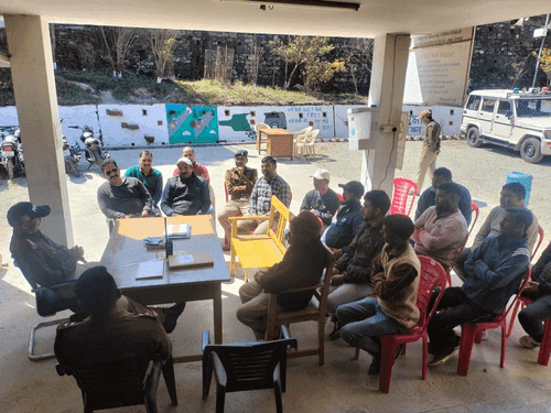 A meeting was held to celebrate Holi festival peacefully