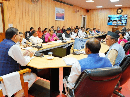 CM Dhami reviewed the assembly constituencies of Almora