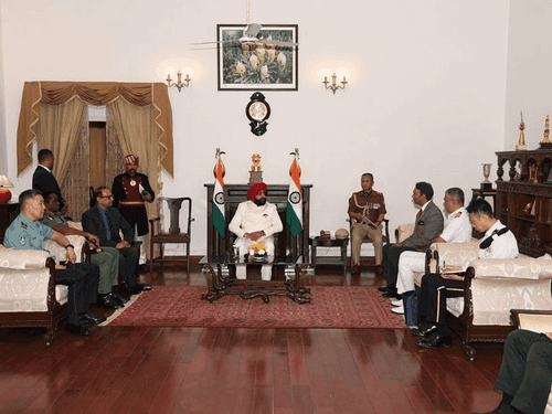Officials of National Defense College paid courtesy call on Governor Gurmit Singh