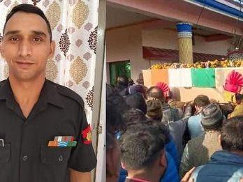 The body of martyr Havildar Jagendra Singh Chauhan reached Uttarakhand in Siachen