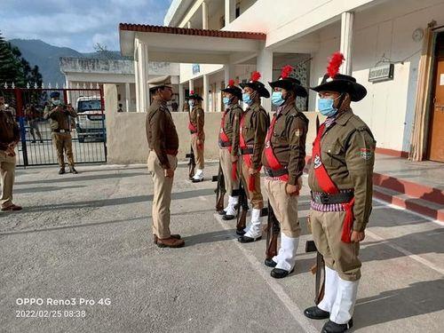 Annual Inspection of Reserve Police Line Bageshwar by Mr. Superintendent of Police, Sir Bageshwar