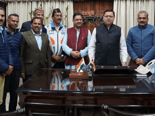 Krida Bharti's delegation met CM Dhami