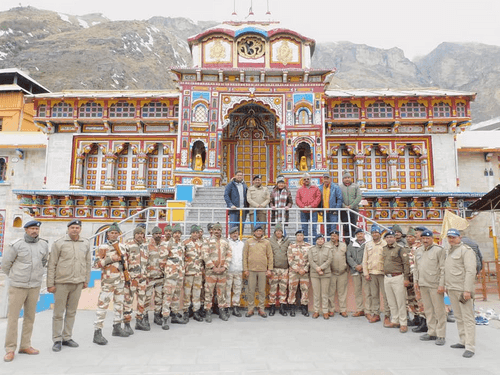 DGP Sir reviewed the arrangements at Shri Badrinath Dham