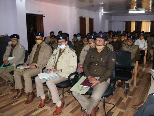 Monthly crime seminar and military conference organized by SSP Tehri at Police Line Chamba