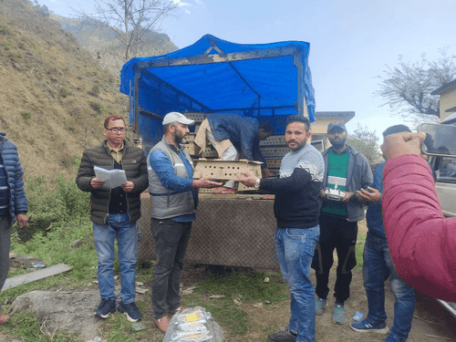 Distribution of free chicks to increase livelihood