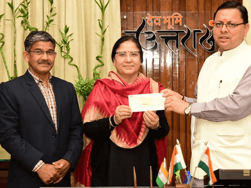 Funds given to help the victims of Joshimath landslide