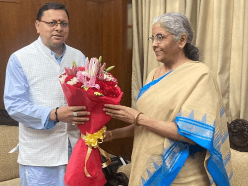 CM Dhami met Union Finance Minister Smt. Nirmala Sitaraman