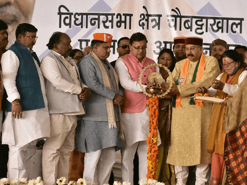 CM Dhami inaugurated and laid the foundation stone of 22 schemes in Chaubattakhal