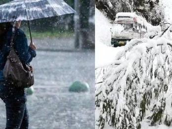 Meteorological Department issued rain and snowfall alert