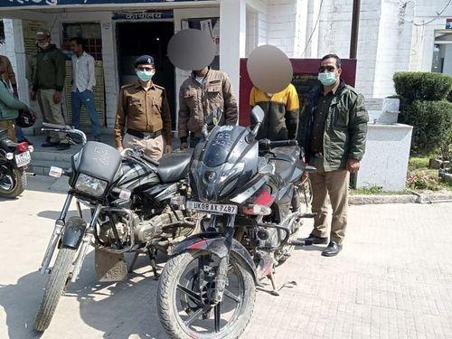 sidcul police arrested 02 bike thieves