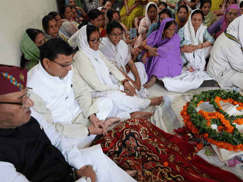 CM Dhami paid tribute to senior state agitator Mrs. Sushila Baluni