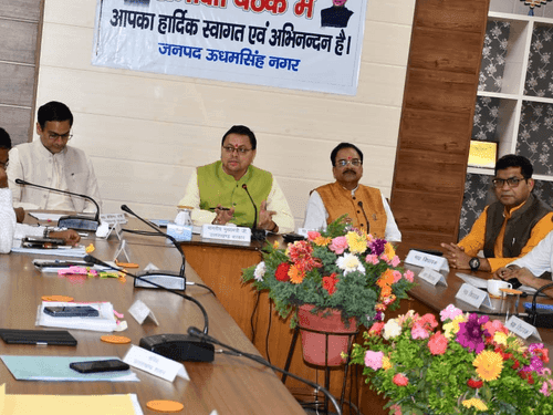 Review of progress of development schemes done by CM Dhami