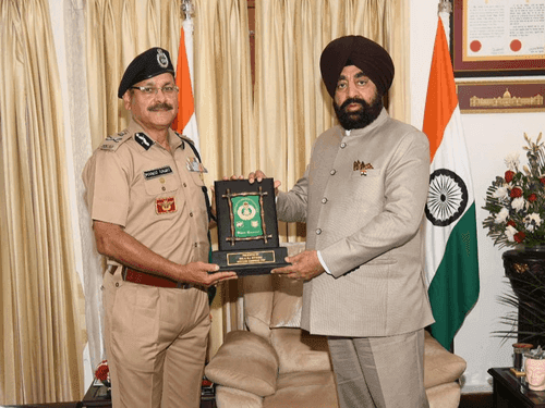 ITBP Western Command ADG met Governor Gurmit Singh