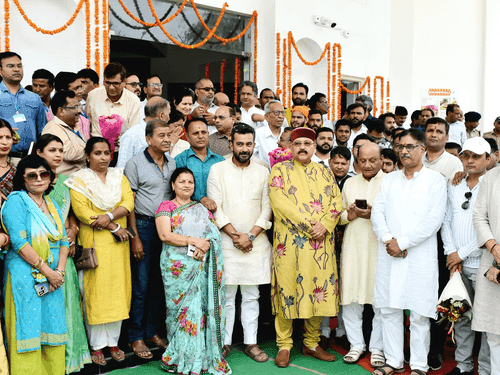 Cabinet Minister Satpal Maharaj inaugurated various construction works