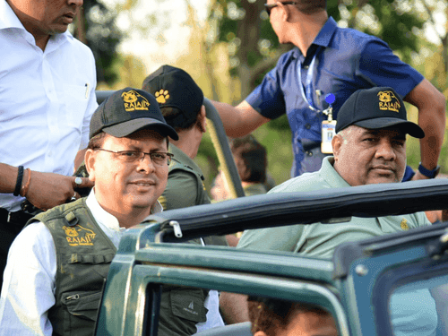 CM Dhami visited Rajaji National Park with ministers