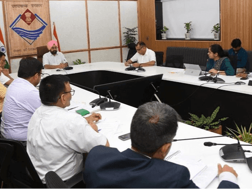 Chief Secretary Dr. S.S. Sandhu held a meeting regarding the Vibrant Village scheme