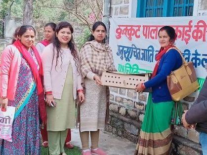To promote self-employment, 3500 chicks were distributed to 70 cattle rearers