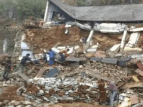 Chhinka primary school building hit by landslide