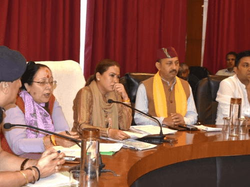 Cabinet Minister Rekha Arya took a review meeting of works done under disaster management