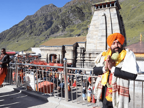 Governor Gurmit Singh inspected the development works with the darshan of Baba Kedarnath