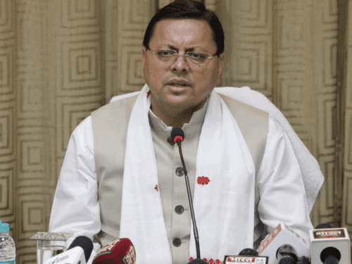 CM Dhami spoke to the media after arriving in New Delhi from Britain tour