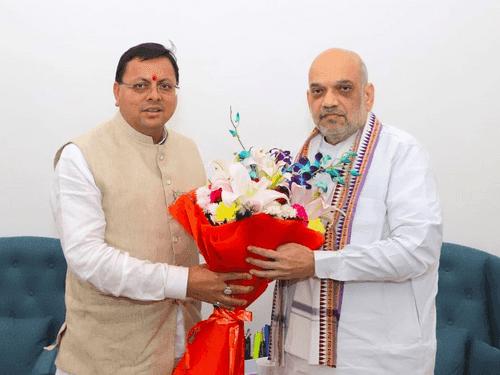 CM Dhami met Union Home Minister Amit Shah in New Delhi