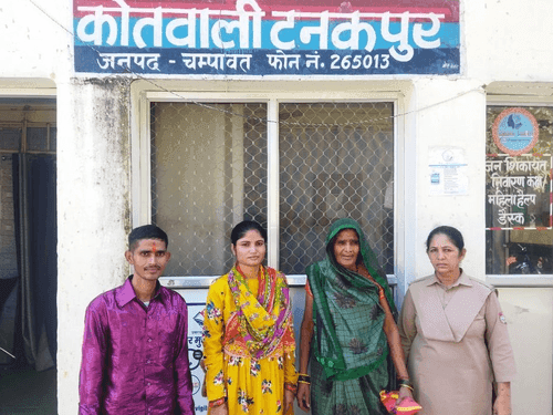 Champawat Police safely recovered an elderly woman who was separated from her family