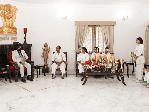 Founding Chairman, International Karate Organization met Governor Gurmit Singh