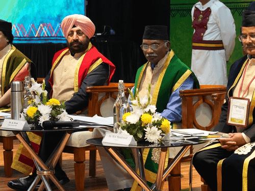 Governor Gurmit Singh honored 34 meritorious students by giving them degrees and medals