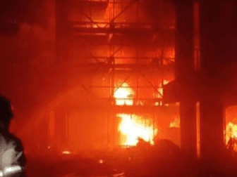 Fire breaks out in disposable paper manufacturing factory