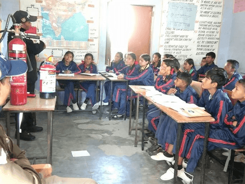Important information related to fire safety given to students by Fire Unit Pithoragarh