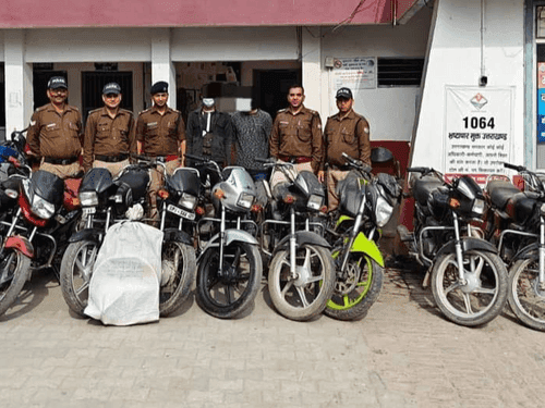 02 vicious accused arrested with 10 stolen bikes and bike parts