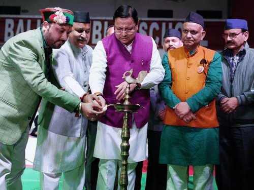 CM Dhami attended the closing ceremony of Uttarakhand Folk Heritage
